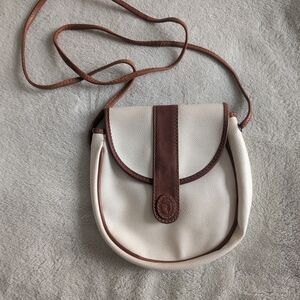 Trussardi Cream and Brown Crossbody Bag
